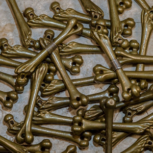 Brass Thighbone with Silver Wire