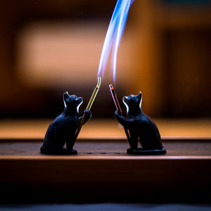 Brass Cat Incense burner