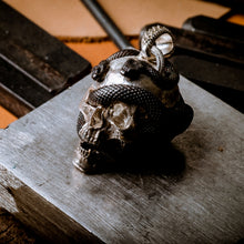 Load image into Gallery viewer, Skull with Vipers (Silver, Limited Edition)