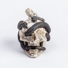 Load image into Gallery viewer, Skull with Vipers (Silver, Limited Edition)