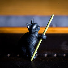 Load image into Gallery viewer, Brass Cat Incense burner