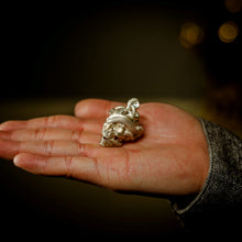 Load image into Gallery viewer, Skull with Vipers (Polished Silver)