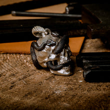 Load image into Gallery viewer, Skull with Vipers (Silver, Limited Edition)
