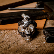 Load image into Gallery viewer, Skull with Vipers (Silver, Limited Edition)