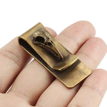 Load image into Gallery viewer, Crow Skull Money Clip