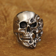 Load image into Gallery viewer, Fire Skull Ring (Cupronickel)