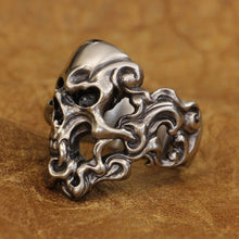 Load image into Gallery viewer, Fire Skull Ring (Cupronickel)