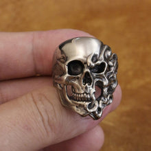 Load image into Gallery viewer, Fire Skull Ring (Cupronickel)