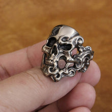 Load image into Gallery viewer, Fire Skull Ring (Cupronickel)