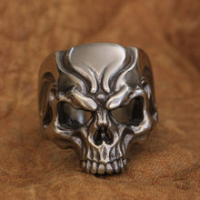 Load image into Gallery viewer, Angry Skull Ring (Cupronickel)