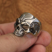 Load image into Gallery viewer, Angry Skull Ring (Cupronickel)