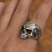 Load image into Gallery viewer, Angry Skull Ring (Cupronickel)
