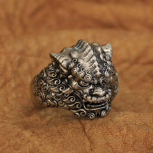 Load image into Gallery viewer, Chinese Lion Ring (Cupronickel)