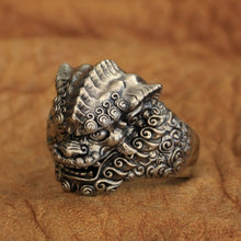 Load image into Gallery viewer, Chinese Lion Ring (Cupronickel)