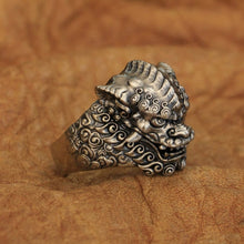 Load image into Gallery viewer, Chinese Lion Ring (Cupronickel)