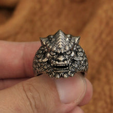 Load image into Gallery viewer, Chinese Lion Ring (Cupronickel)