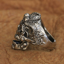 Load image into Gallery viewer, Dragon Skulls Ring (Cupronickel)