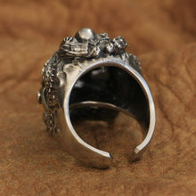 Load image into Gallery viewer, Dragon Skulls Ring (Cupronickel)