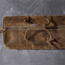 Load image into Gallery viewer, Leather duffle bag