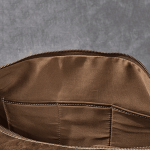 Leather duffle bag