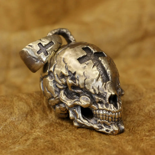 Skull with Cross (Brass)