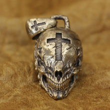 Load image into Gallery viewer, Skull with Cross (Brass)