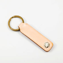 Load image into Gallery viewer, Leather Keyring with Silver Decoration