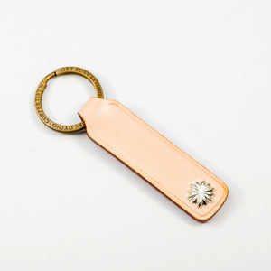 Leather Keyring with Silver Decoration