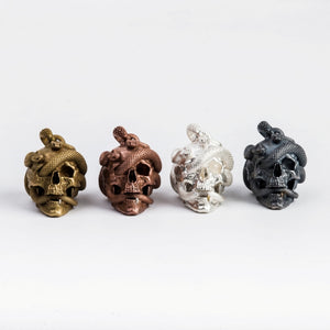 Skull with Vipers (Silver)