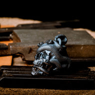 Skull with Vipers (Silver)