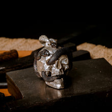 Load image into Gallery viewer, Skull with Vipers (Silver, Limited Edition)