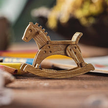Load image into Gallery viewer, Brass Wooden Horse