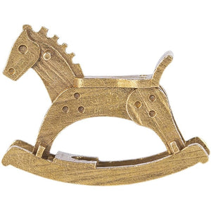 Brass Wooden Horse
