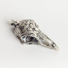 Load image into Gallery viewer, Silver Crow Skull