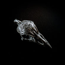 Load image into Gallery viewer, Silver Crow Skull