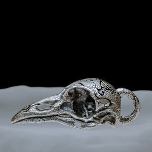 Silver Crow Skull