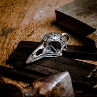 Silver Crow Skull