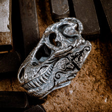 Load image into Gallery viewer, Silver T-Rex Skull