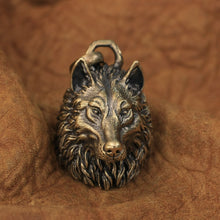 Load image into Gallery viewer, Wolf Pendant (Brass)