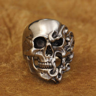 Fire Skull Ring (Cupronickel)