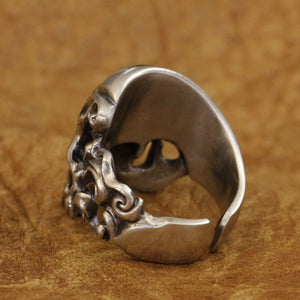 Fire Skull Ring (Cupronickel)