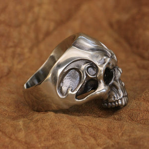 Angry Skull Ring (Cupronickel)