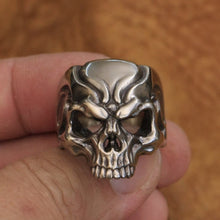 Load image into Gallery viewer, Angry Skull Ring (Cupronickel)