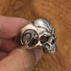 Angry Skull Ring (Cupronickel)