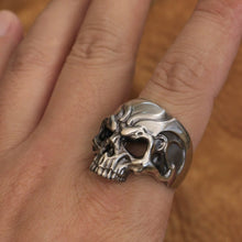 Load image into Gallery viewer, Angry Skull Ring (Cupronickel)