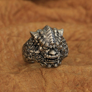 Chinese Lion Ring (Cupronickel)
