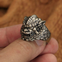 Load image into Gallery viewer, Chinese Lion Ring (Cupronickel)